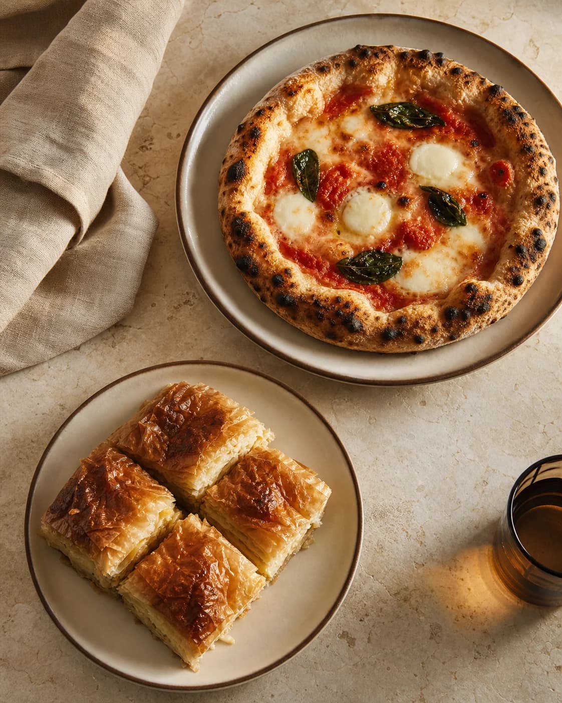 Pizza ve böreği aynı masada buluşturan editoryal sofra